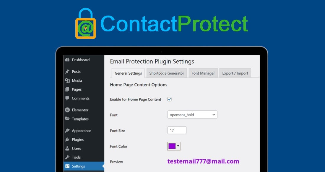 ContactProtect WP Plugin