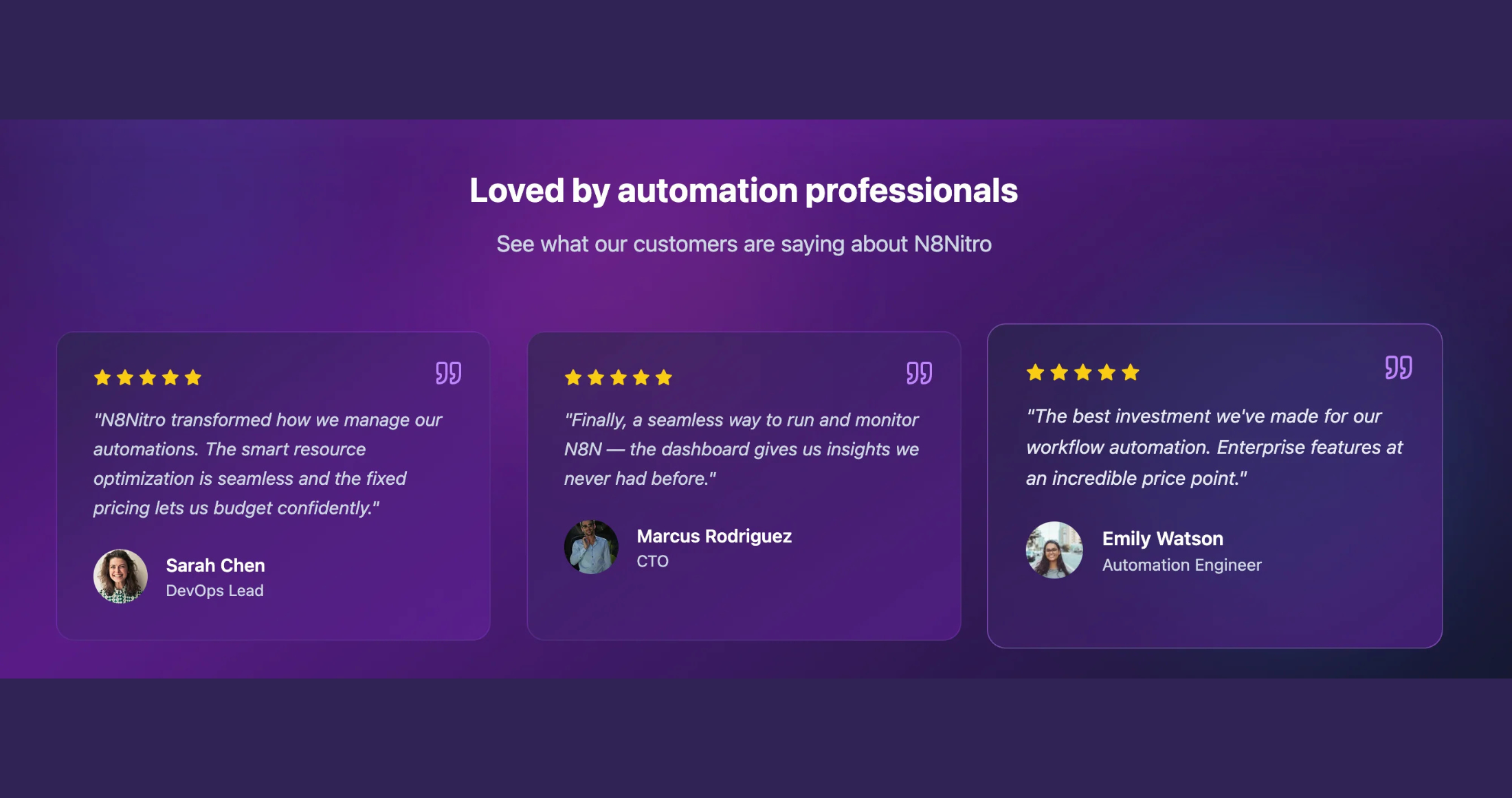 N8Nitro Testimonials Reviews